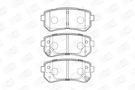 Колодки тормозные дисковые задние Kia Ceed (06-) CHAMPION 573757CH