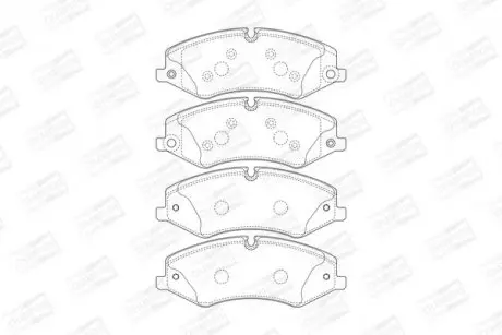 Колодки тормозные дисковые передние Land Rover Discovery/Range Rover (09-) CHAMPION 573759CH