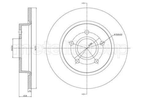 Гальмівний диск задн. Focus (14-21) CIFAM 800-1242C