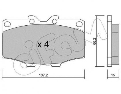 Тормозные колодки зад. Toyota Land Cruiser 84- CIFAM 822-109-0 (фото 1)