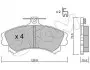 Тормозные колодки пер. Mitsubishi Colt/Volvo S40/V40 1.1-2.0 i/TD 95- (TRW) CIFAM 822-216-0 (фото 1)