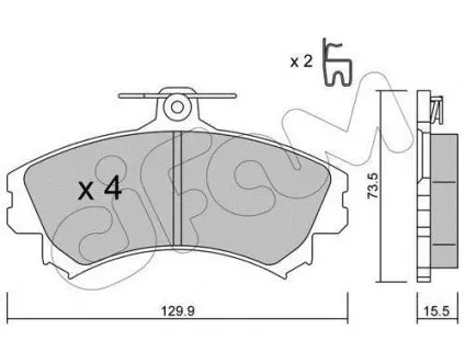 Тормозные колодки пер. Mitsubishi Colt/Volvo S40/V40 1.1-2.0 i/TD 95- (TRW) CIFAM 822-216-0