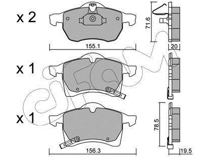 Тормозные колодки пер. Astra G 98-05(ATE) CIFAM 822-258-0