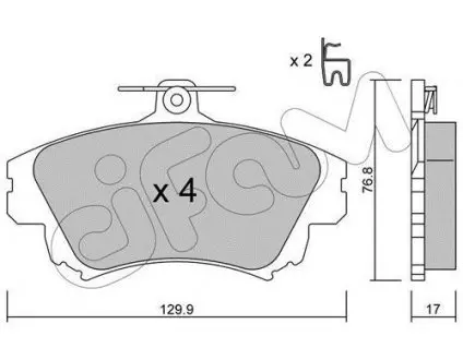 Тормозные колодки пер. S40/V40 95-04 CIFAM 822-286-0