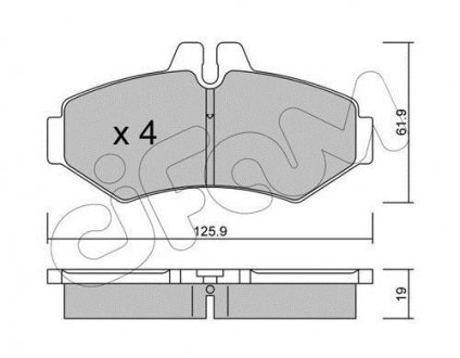 Тормозные колодки зад. Sprinter 311-316 00-06 (Bosch) CIFAM 822-572-0