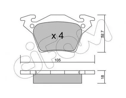 Тормозные колодки зад. W638 (95-03) CIFAM 822-574-0