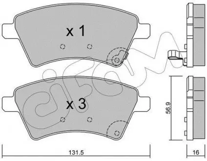 Тормозные колодки пер. Suzuki SX4 04> CIFAM 822-702-0
