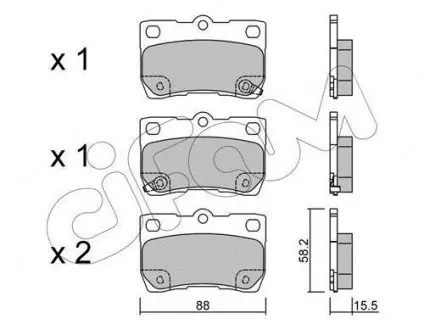 Тормозные колодки зад. Lexus GS 05-/IS 05- (NBK) CIFAM 822-761-0