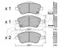 Тормозные колодки пер. Toyota Auris 07-12 (bosch) (136,7x57,9x19,2) CIFAM 822-794-0 (фото 1)