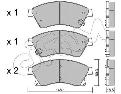 Тормозные колодки пер. Aveo 11-/Astra J 09- (Bosch) CIFAM 822-838-0