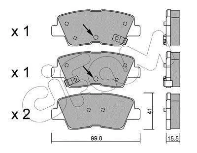 Гальмівні колодки зад. Hyundai i30/i40 11-/Kia Cee'd 12- (akebono) CIFAM 822-886-1