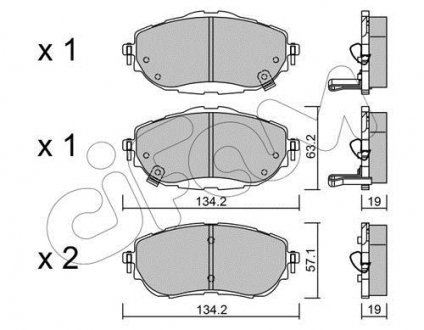 Гальмівні колодки пер. Auris/Corolla (13-18) CIFAM 822-998-0