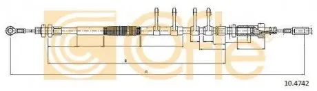 Трос ручного тормоза перед. Ducato/Boxer 06- (2645/2390) (база 3800) COFLE 10.4742