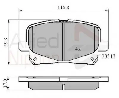 Колодка тормозов. диск. Toyota Camry 2.2, 3.0 24v, 3 COMLINE ADB0904