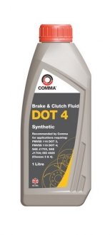 Тормозная жидкость DOT 4 1 л COMMA BF41L