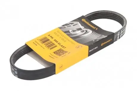 Ремінь генератора поліклиновий CONTINENTAL 5PK595 ELAST