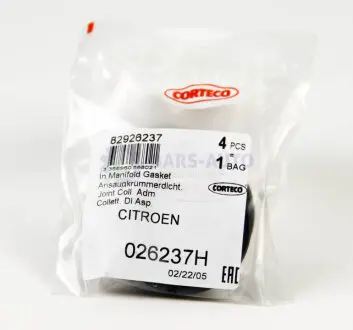 Прокладка колектора впускного Citroen Berlingo/Peugeot Expert 1.6 HDI 05- (d=30.5mm) CORTECO 026237H