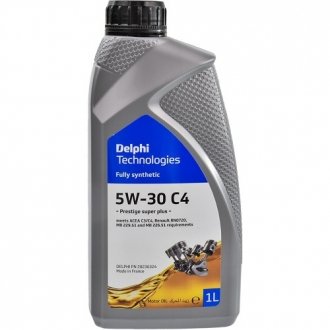 Масло 5W30 Prestige Super Plus C4 (1L) (RN0720/MB 229.51/MB226.51) Delphi 28236324