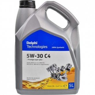 Олива 5W30 Prestige Super Plus C4 (5L) (RN0720/MB 229.51/MB226.51) Delphi 28236325