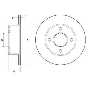 Гальмівний диск Delphi BG2343 (фото 1)