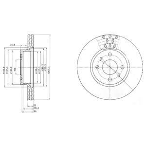 Тормозной диск Delphi BG2413 (фото 1)