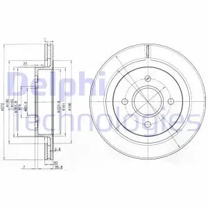 Гальмівний диск Delphi BG2758