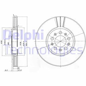 Гальмівний диск Delphi BG3035C