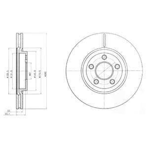 Гальмівний диск Delphi BG3704