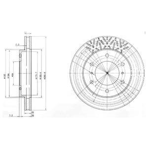 Диск гальмівний MITSIBISHI Pagero "F D=290mm "99-06 Delphi BG3812 (фото 1)