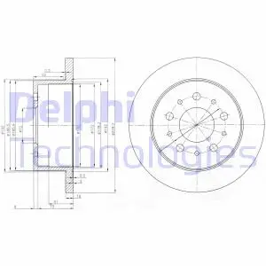 Гальмівний диск Delphi BG3853
