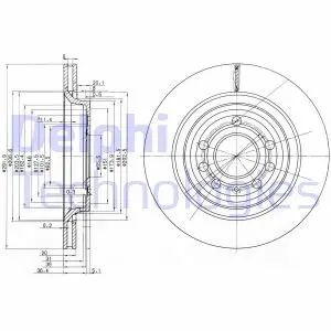 Гальмівний диск Delphi BG3886C