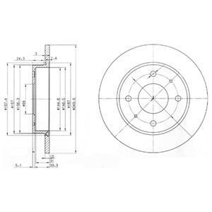 Гальмівний диск Delphi BG3971