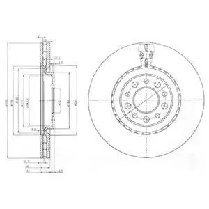 Гальмівний диск Delphi BG3993