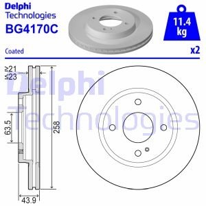 Гальмівний диск Delphi BG4170C (фото 1)