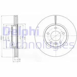 Гальмівний диск Delphi BG4278C