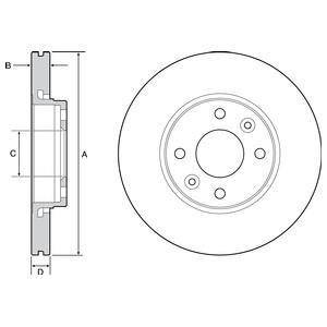 Гальмівний диск Delphi BG4459C
