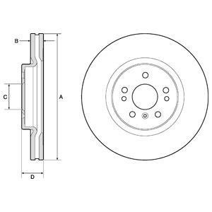 Диск гальмівний MERCEDES ML(W164)/R(W251) "F D=330mm "05>> Delphi BG9968