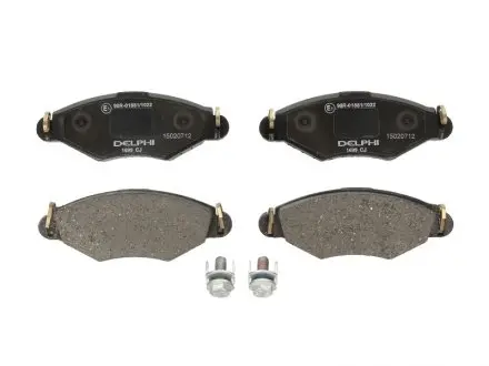 Колодки гальмівні (передні) Peugeot 206 98-/306 93-03 (Bosch) Delphi LP1699