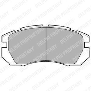 Комплект тормозных колодок, дисковый тормоз Delphi LP930 (фото 1)