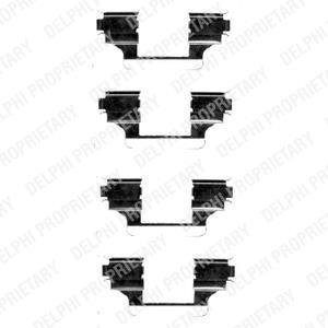 Комплектуючі, колодки дискового гальма Delphi LX0403 (фото 1)