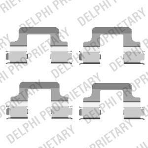 Комплектуючі, колодки дискового гальма Delphi LX0437
