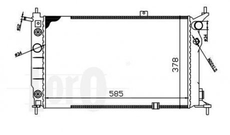 Радиатор охлаждения двигателя ASTRA F 1.4 (AC+) 91- DEPO 037-017-0007