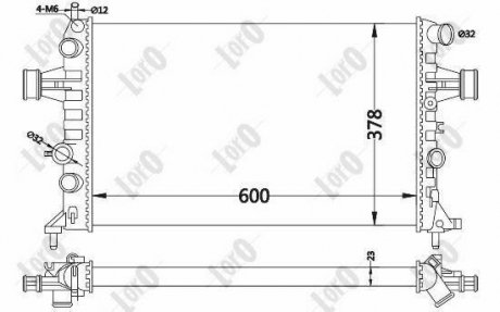 Радиатор води Astra G/Zafira A 98-05 1.4-2.2 DEPO 037-017-0019