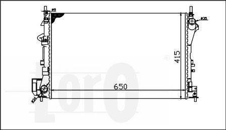 Радиатор охлаждения двигателя SIGNUM/VECTRA C 1.6i-1.8i 02- DEPO 037-017-0025 (фото 1)