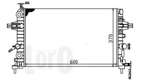 Радиатор охлаждения двигателя ASTRA H/ZAFIRA B 1.6i 16V 04- DEPO 037-017-0029