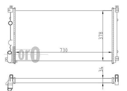 Радиатор охлаждения двигателя Master/Movano II 1.9/2.5/ dCi 00> (730x388x26) DEPO 037-017-0065 (фото 1)