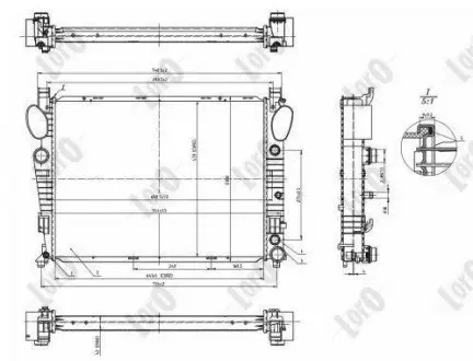 Радіатор охолодження двигуна W220/C215/R230/S320 CDI 00-05 DEPO 054-017-0055-B
