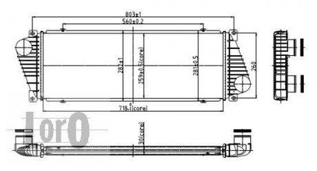 Радиатор интеркулера а Sprinter/LT 95-06 2.5 Tdi DEPO 054-018-0001 (фото 1)