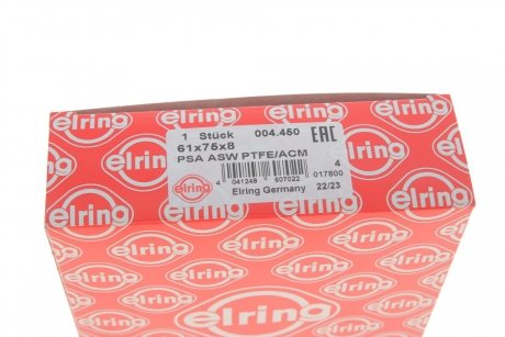 Сальник PSA 61X75X8 / ASW RD PTFE/ACM (вир-во) ELRING 004.450