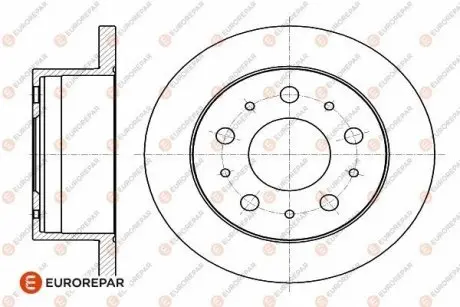 Диск гальмівний задній (кратно 2) Jumper3-Boxer3 DIAM 280 EP 16 PSA EUROREPAR 1642766780